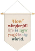 How Wonderful Life Is Now You're in the World Wall Pennants Banners by Unknown