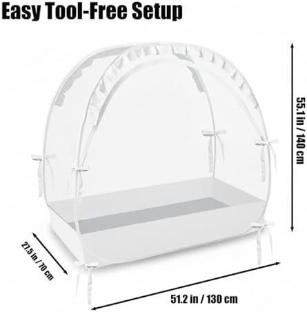 PandaEar Pop Up Crib Tent to Keep Baby from Climbing Out, Breathable Crib Net - Image 3