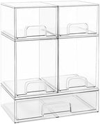 Baby Bottle Organizer Stackable, Acrylic Storage Drawers 5 pack by Unknown