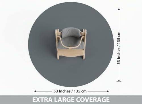 Baby Splat Mat for Under High Chair, 51 x 51 Inch Wipeable Splash Mat, - Image 2