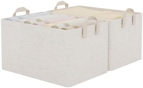 StorageWorks Linen Closet Storage Bins, 45L Storage Baskets by StorageWorks