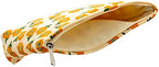 Flat Makeup Bag for Women, Zipper Cosmetic Pouch for Purse, Flower Yellow - Image 4