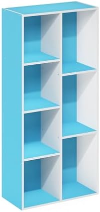 Furinno LUDER Book Shelf, 7-Cube Bookshelf, Bookcase - Image 6