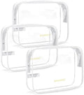 BAGSMART Clear Toiletry Bag 3-Pack TSA Approved Water-Repellent by BAGSMART