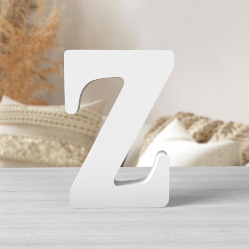 6 Inch White Wood Letters Unfinished Wood Letters by ZARUATU