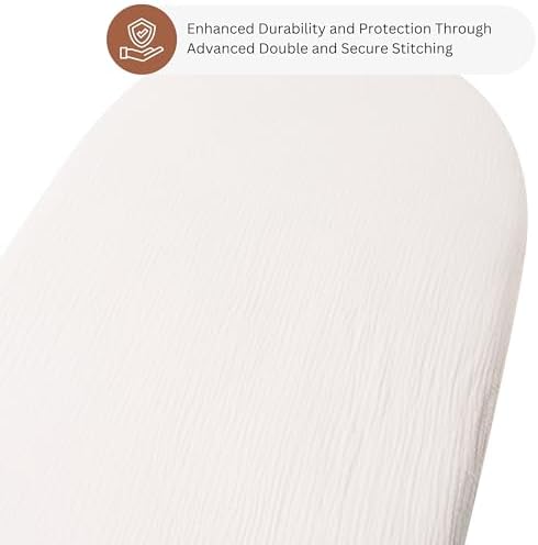 Muslin Bassinet Sheets for Maxi COSI Iora, Delta Children, Munchkin Brica - Image 5