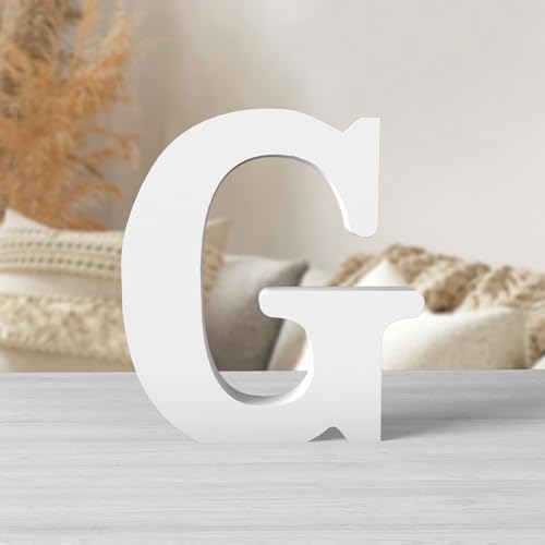 6 Inch White Wood Letters Unfinished Wood Letters by ZARUATU