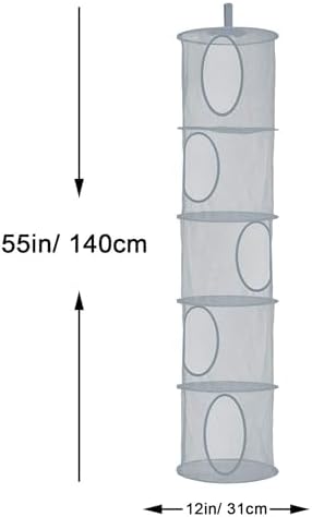 3Pcs Hanging Stuffed Animal Storage Hammock Net 5 Tiers - Image 3