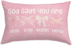 Pink 12x20 Throw Pillow Cover by Wheatwin