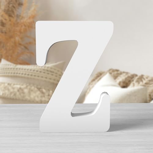 8 Inch White Wood Letters Unfinished Wood Letters by ZARUATU