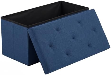 DUMOS 30 Inch Folding Storage Ottoman Bench, Large Hidden Storage Chest by DumosLifestyle