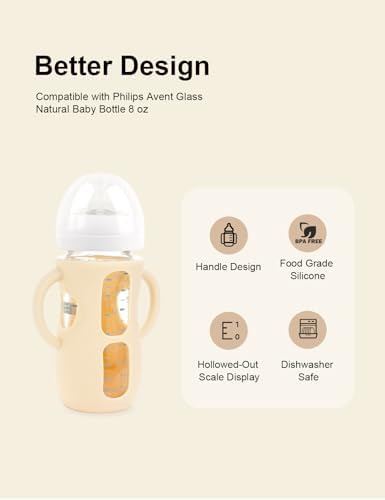 4-Pack Silicone Sleeves for Philips Avent Glass Bottles 4 & 8 oz - Image 2
