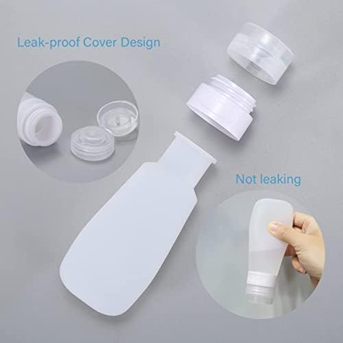 LUFEVRM 2 Pcs Silicone Travel Bottles, 3oz Leak Proof Refillable Squeeze - Image 4
