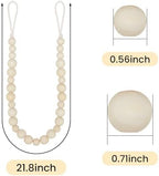 KLOGTSIND Wood Bead Curtain Tiebacks, 4 Pack Curtain Tie Backs - Image 2