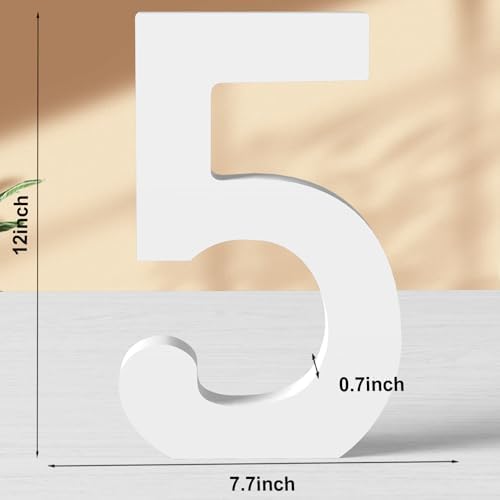 12 Inch White Wood Numbers Unfinished Wood Numbers - Image 2