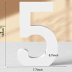 12 Inch White Wood Numbers Unfinished Wood Numbers - Image 2