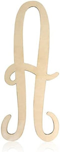 Wooden Letters 12 Inch A for Wall Decor Large Cursive Wood Monogram Letters by Focal20Craft