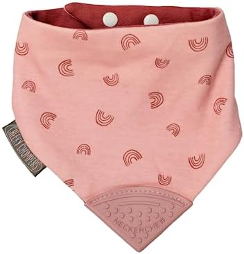 Cheeky Chompers Neckerchew Teething Bib, 2-in-1 Bandana Style Bib w/Food Grade - Image 2