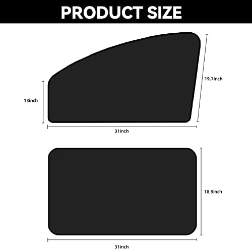 QUICTO Car Window Sun Shades, Universal Interior Accessories - Image 2
