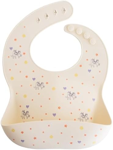 mushie x Bluey Silicone Baby Bib | Adjustable Fit by mushie