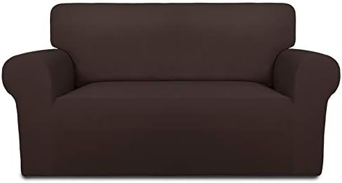 PureFit Stretch Loveseat Covers Fleece Couch Covers by PureFit