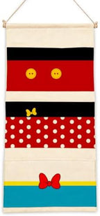 Cute 3-Pocket Hanging Wall Organizer, Polka Dot Over Door Storage Pockets by AUII+JO+DESIGN