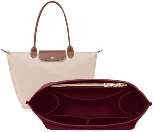 OPPOSHE Purse Organizer Insert for Longchamp Le Pliage, Premium Felt Long Champ by OPPOSHE