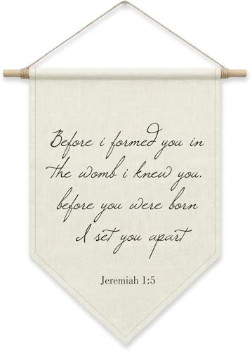 Bible Verse Wall Decor, Scripture Quote Pennant Hanger Banner by SHIEL-EVEN