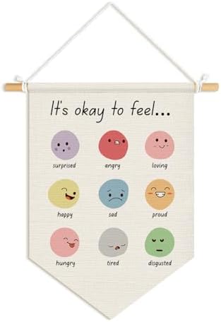 Mental Health Office Decor, It Is Okay to Feel Pennants Banners by Unknown