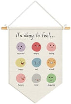 Mental Health Office Decor, It Is Okay to Feel Pennants Banners by Unknown