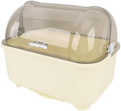 TOPINCN Dish Drying Rack with Cover, PP Drainboard by TOPINCN