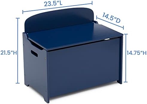 Delta Children MySize Deluxe Toy Box, Deep Blue - Image 5