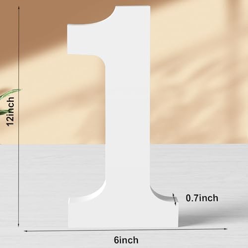 12 Inch White Wood Numbers Unfinished Wood Numbers - Image 2