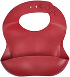 Three Little Tots Modern Silicone Baby Bib – Adjustable Fit Waterproof Catch by ThreeLittleTots