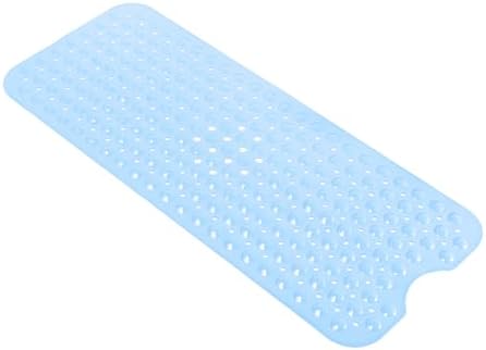 Anti-Slip Bathtub Shower Mat 40×16 Inch Opaque Light Blue by ERASILKEN-X