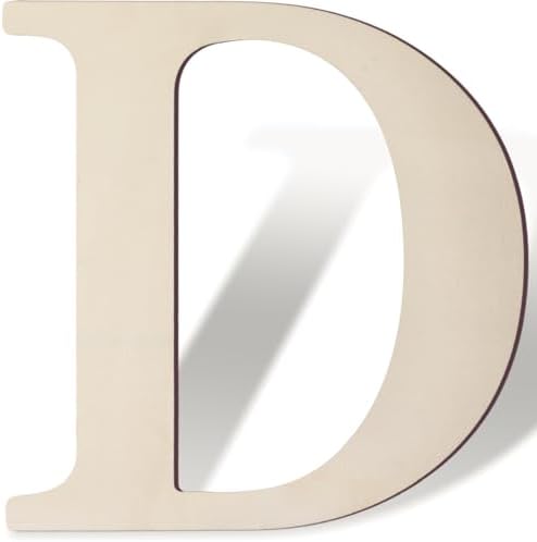 Wooden Letters 12 Inch Large Paintable Wood Letters D by Unknown
