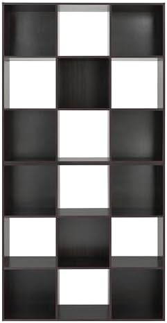 Whitmor 9 Cube Storage Organizer, 3 Tier Stackable MDF Wood Bookcase, Open - Image 7