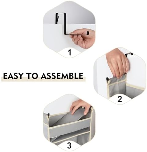 2 Pack Over The Door Hanging Organizer 6-Shelves and 12 Side Pockets, Over The - Image 6