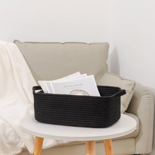 CubesLand Cube Storage Organizer Basket Bin, Cotton Rope Shelves Basket - Image 6