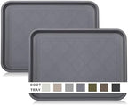 Boot Tray for Entryway Indoor, Heavy Duty Shoe Mat Tray 2 Packs, 16.7"x12.8" by WATANIYAPET