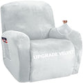 ZNSAYOTX Stretch Velvet Recliner Cover 4-Pieces, Thick Soft Recliner Chair by ZNSAYOTX