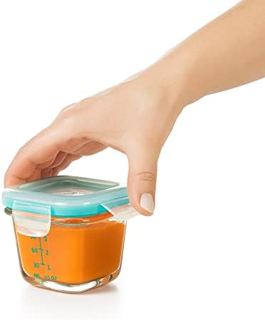 OXO Tot Glass Baby Blocks Food Storage Containers, 4 oz - Image 6