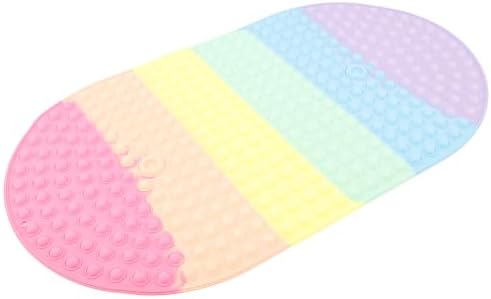 Baby & Toddler Bath Mat for Tub, Oval Shape Colorful Silicone Bathtub Mat by Tcwhniev