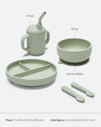 Lalo First Bites Full Kit, 6-Piece Non-Toxic Silicone Baby Feeding Set - Image 5
