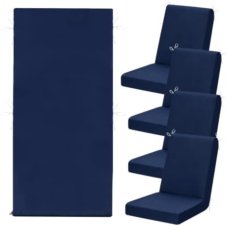 Outdoor High Back Chair Cushion Cover 44x20x4in by Sqodok