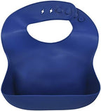 Three Little Tots Modern Silicone Baby Bib – Adjustable Fit Waterproof Catch by ThreeLittleTots