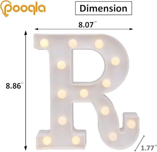 Pooqla LED Light Up Letters, Warm White and Colorful Lighted Marquee Letters - Image 3