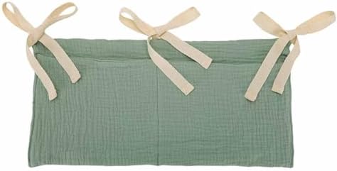 Cotton Baby Bedside Hanging Storage Bag, 2 Pockets Organizer - Image 6
