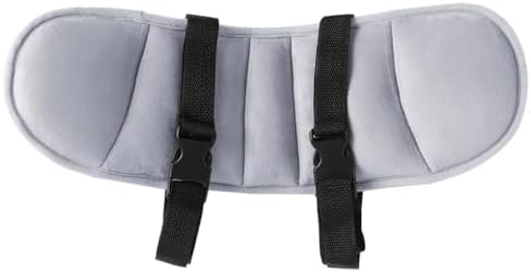 Car Seat Head Support Strap Adjustable Mesh Neck Relief Band Gray - Image 6