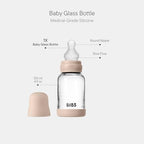 BIBS Glass Baby Bottle, 120 ml, Silicone Nipple - Image 2